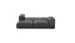 Double Lounger - Leather - Dark Grey - 241CM X 210CM
