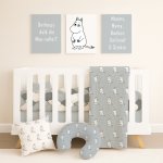 Grey Moemin Cot Bedding Set Moemin Grey Set