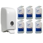 Aquarius - Wall Mounted Hand Cleanser Dispenser And Refill Combo