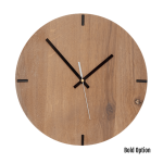 Mika Wall Clock In Oak - 300MM Dia Cotton White Bold White Second Hand