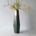 Poseidon Vase Large - Dark Green & Bronze