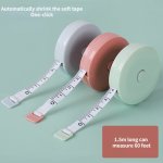 1PC Plastic Tape Measure 1.5 Meters Clothing Measuring Tape Cute MINI Soft Tape Automatic Retractable Type