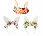 Flower Bunny Ears Headband Purple - The Purple Lovey