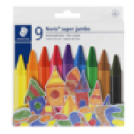 Staedtler Multicoloured Noris Super Jumbo Wax Crayon Set 9-PIECE