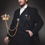 Crown Chain Brooch Badge Backpack Lapel Pin Accessory For Men Gift For Friend