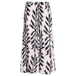 Seaweed Print Straight Leg Pants - Navy M