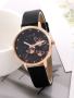 1PC Butterfly Print Quartz Watch & 5PCS Bracelet