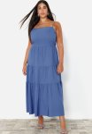 Plus Relaxed Woven Dress - Blue