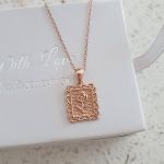 Petal-rose Stunning Rose Gold Rose Flower Necklace 11X13MM 45CM Chain