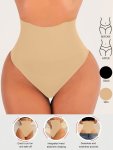 High Waist Shaping Thong Tummy Control Compression Panties Women's Underwear & Shapewear