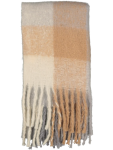 Checkered Fringed Scarf - Rose Assorted
