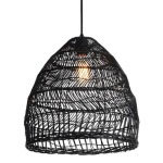 Salma Rattan Pendant Light Natural Black - Natural