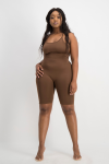 Aaliyah Tie Back Unitard - Pinecone - XL