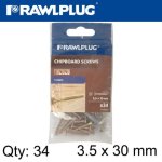 R-ts Chipboard HD Screw 3.5X30MM X34 Per