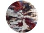 Bk Carpets & Rugs Modern Abstract Round Rug Red Beige & Blue- 2.8M X 2.8M