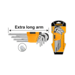 Ingco HHK13092 9PCE Torx T10-T50 Allen Key Set