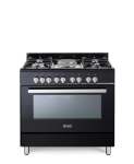 ELBA Classic Lite 90CM 4 Burner Gas Cooker With Electric Oven - Black
