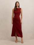 Fiora Hardware Jersey Dress - 16 Crimson