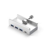 Generic 4 Port Aluminum External Dock Hub Converter Durable Hub Clamp Fixed