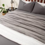 Faux Fur Rabbit Blanket Dove - Plush Grey - 200X230CM