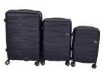 Smte- Acesa Hard Shell Elite Ubs Suitcase Set 3 Piece Blue With Keychain