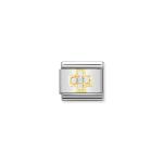 Composable Classic Link Light Blue Cross With Stones
