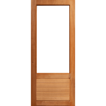 Swartland Door-horizontal Slatted With Full Glass Top