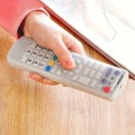 Silicone Remote Control Protector - Transparent Dust-proof Cover For Tv & Air Conditioner Controllers With Portable Storage Pouc