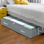 Extra-large Under Bed Storage Organizer With Reinforced Handles - Dustproof Ideal For Comforters Blankets Pillows & Toys - Perfe