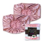2 Pack Satin Pillowcase Cover - Metallic Standard Fit - Pink