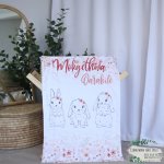 Fleece Blanket Soft Boho Floral Bunny