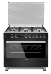Ferre F9S60E6.PIB 2020 90X60 Matt Black 6 Burner Gas electric Freestanding Oven Premium