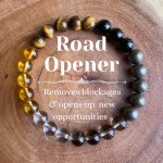 1PC Road Opener Bracelet Tiger Eye Stone And Crystal Bracelet For Men