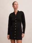 Victoria Sculpted Knit Dress - 16 Black