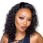 12INCH Deep Wave Curly Wig-brazilian Hair Full Lace Front Wig