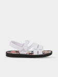 Girls Passa Tempo Papete Sandals In Black - Black And White 1 To 2