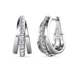 DESTINY Emani Earrings With Swarovski Crystals - White