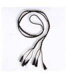 Braided Tassel Suede Belt - Black Free
