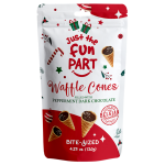 Just The Fun Part Waffle Cones - Dark Chocolate & Peppermint 120G