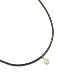 Waterproof Gold Plated Stainless Steel Pear Cubic Zirconia Pendant Cord Necklace