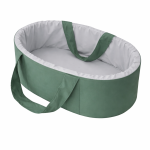 Newborn Carry Cot Olive Green Outside And Light Grey Inside Portable Baby Bassinet