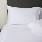 Whisper Soft 800 Thread Count Egyptian Cotton Heritage Collection Duvet Cover Set - White - Super-king 260X240CM