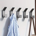 5 Pcs Kitchen Towel Hooks: Wall-mounted Self-adhesive Punching-free Storage Hanger For Kitchen Bathroom And Bedroom - Home Organ