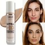 Full Coverage Concealer Natural Matte Finish Waterproof Long Lasting Liquid Foundation Suitable For Concealing Dark Circles Acne Blemishes