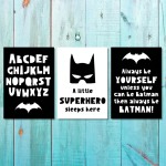 Boys: Set Of 3 - A Little Superhero Sleeps Here - 3 X A3