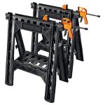 Worx Clamping Sawhorses With Bar Clamps Twin Set