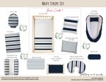 Cot Duvet Bedding Navy Stripe Set Navy And Grey Striped