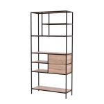 Marley Steel Shelf 2 Drawers - Blackwood