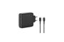 100W Usb-c Power Adapter 2-PIN Euro Plug For Usb-c Power Passthrough Mobile Docks & Hubs Black