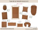 Cot Duvet Bedding Plain Dotted Toffee Butterscotch Set
